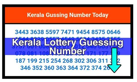 Kerala Lottery Guessing Today : 3 and 4 Digit, ABC Numbers.